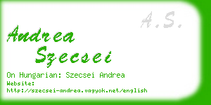 andrea szecsei business card